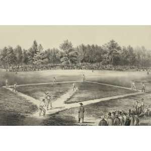  American national game of base ball 20X30 Canvas