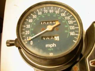 complete set of gauges off a 1976 F model; blue tone face; 140mph 