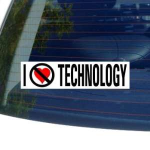  I Hate Anti TECHNOLOGY   Window Bumper Sticker Automotive