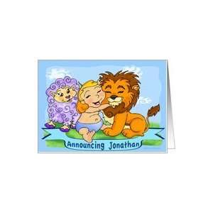  Announcing Jonathan   Baby Boy Card Health & Personal 
