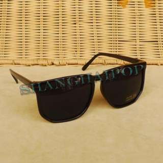 Big Mirror/Dark/Clear Lens Sunglasses Glasses Black Aviator Large 