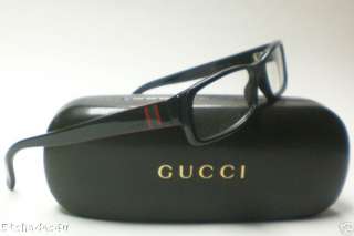 GUCCI 1576 BLACK RED GREEN 0AON AUTH. Rx GLASSES S.55  