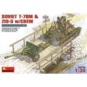  35056 1/35 Soviet T 70M Tank & ZIS 3 w/Crew Toys & Games