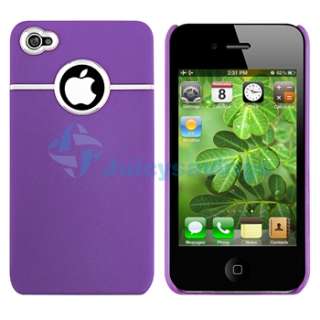 Purple +Pink Hard Chrome Skin Case For iPhone 4 4S 4G S Sprint Verizon 