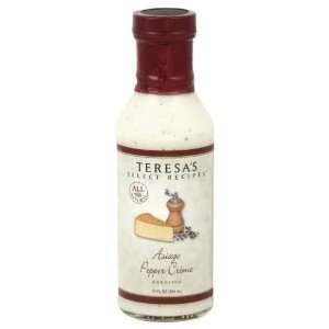 Teresas, Drssng Asiago Pppr Creme, 12 OZ (Pack of 6)  