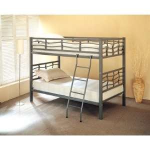  Wildon Home 7395 Echo Twin/Twin Bunk Bed in Silver