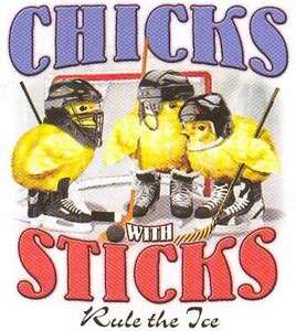Hockey Shirts Chicks With Sticks Rule The Ice T Shirt Hoodie Tank Top 