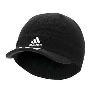 ADIDAS Seasonal Essential 3 Stripe Visor Beanie Hat  