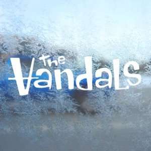  The Vandals White Decal Punk Rock Band Laptop Window White 
