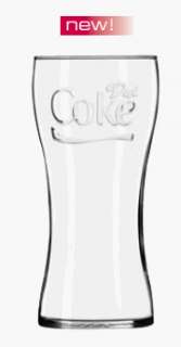 New Clear Glass 17oz Diet Coke Drinking Tumblers  