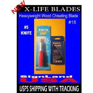  X ACTO #18 X LIFE BLADES X618 (100) PACK & #5 KNIFE 