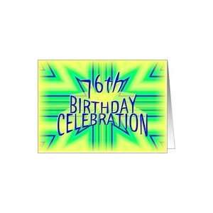 76th Birthday Party Invitation Bright Star Card Toys 