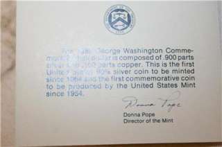 George Washington 1732 1982 Silver Half Dollar Coin  