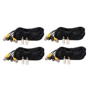  VideoSecu 4 Pack 50ft Feet Video Power Cables Security 