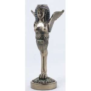  Bronze Egyptian Candle Holder 7808