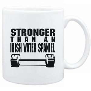  Mug White  STRONGER THAN A Irish Water Spaniel  Dogs 