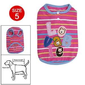  Como Dog Summer Bar Striped Embroidered Letter Clothes 