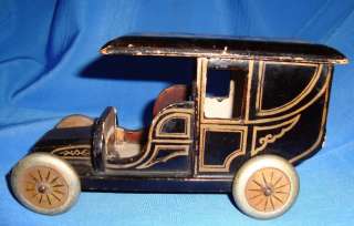 Old Vintage Wooden Pull along Car Toy from 1930  