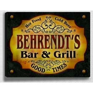  Behrendts Bar & Grill 14 x 11 Collectible Stretched 