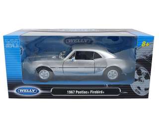   model of 1967 Pontiac Firebird Silver die cast car model by Welly
