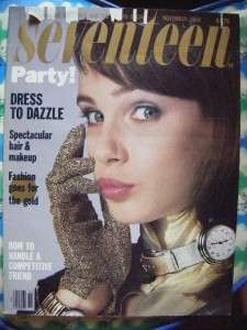 SEVENTEEN MAGAZINE~NOV 1988~RETRO FASHION & FUN  