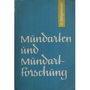 Mundarten Und Mundartforschung Gunter Bergmann Books
