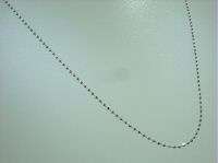 1mm Silver Italian Sparkling DC Bead Chain Necklace 16  