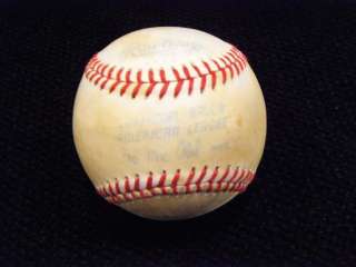   Original Vintage Lee MacPhail American League Baseball  some yellowing