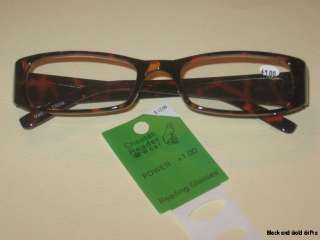 Brown Tortoise Color Plastic Eyeglass Readers 1.00 NEW  