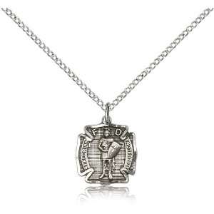  IceCarats Designer Jewelry Gift Sterling Silver St. Florian Pendant 