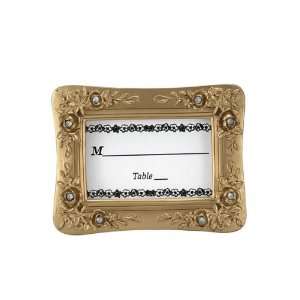  Wedding Favors Gold resin placecard frame with stones 