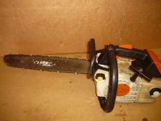 STIHL MS 200T MS200 T CHAINSAW CHAIN SAW. IN GOOD SHAPE TURNS ON THEN 
