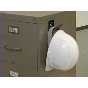 Magnetic Mount Hard Hat Rack  Holds 1 Hat. Dimensions 2.5H x 2.5W x 