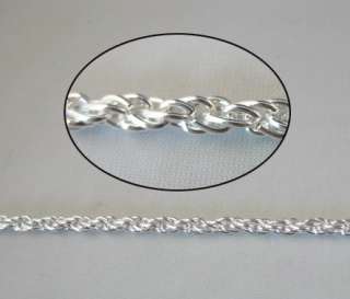 Meters silver plate rope metal chain 5x4mm W18654  