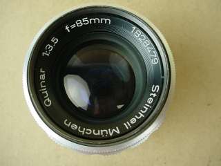 Steinheil 85mm 3.5 Quinar Beautiful Leica M39 Portrait lens Rare 