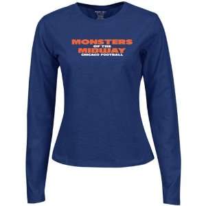   Bears Navy Blue Ladies Wordplay Long Sleeve T shirt