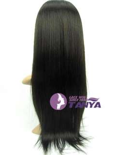   remy human hair front lace wigs 20 1b# yaki straight wig  