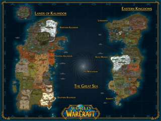 World of WarCraft WOW Blizzard Map 19 Poster 105C  