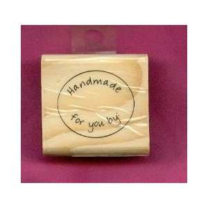    Rubber Stamp on 1 ½ X 1 ½ Wood Block Arts, Crafts & Sewing