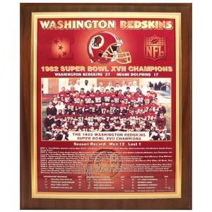  NFL Redskins 82/83 Super Bowl #17 Plaque Sports 
