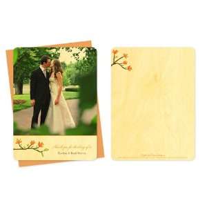  Blooming Branch Thank You Card   Real Wood Wedding 