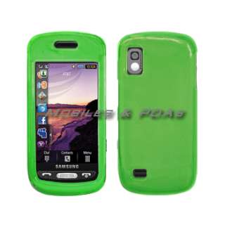 Green Case + Car Charger for Samsung Solstice SGH A887  