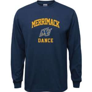  Merrimack Warriors Navy Youth Dance Arch Long Sleeve T 