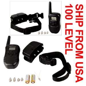   Level LCD Shock Vibra Remote Control Dog Training Collar