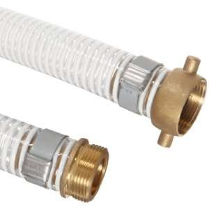  PVC Suction/Discharge Hose Assembly, 3 Aluminum Male x Brass Female 