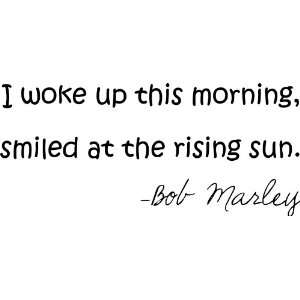 Woke up This Morning Bob Marley Style #2 Vinyl Wall Art Decal 