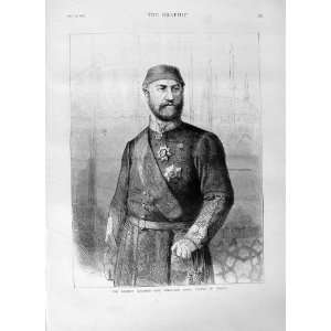  1876 PORTRAIT H.M. ABDUL AZIZ KHAN SULTAN TURKEY MAN