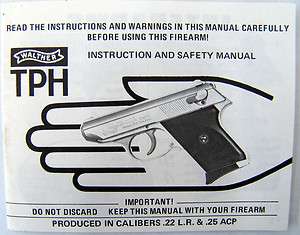 Original Walther TPH .22 L.R. & .25 ACP Manual  