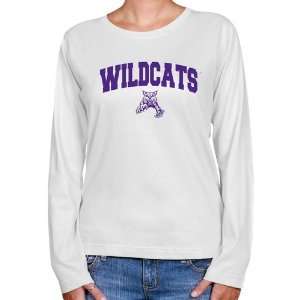 Abilene Christian University Wildcats Ladies White Logo 