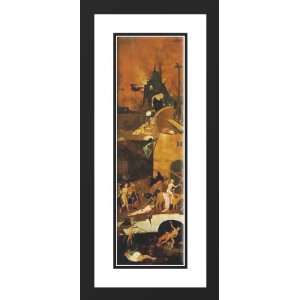 Bosch, Hieronymus 13x24 Framed and Double Matted Haywain, right wing 